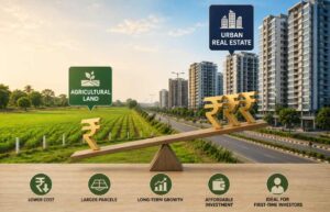 agriculture land vs urban real estate