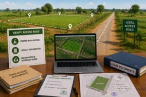verify road access before buying land